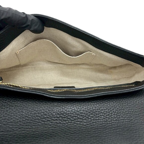 GUCCI Black Leather Shoulder Bag - Picture 9 of 10